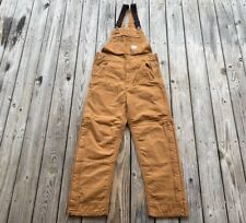 Carhartt Mens Loose Fit Washed Duck Insulated Bib Overalls, Medium, Brown, used for sale  Shipping to South Africa