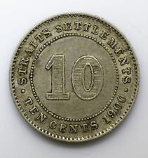 1900 Straits Settlements diez 10 centavos - Victoria - Lote 86 segunda mano  Embacar hacia Argentina