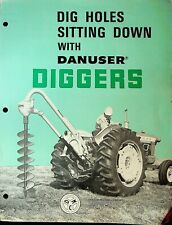Danuser Diggers Brochure Dig Holes Sitting Down 1970s Fulton Missouri for sale  Shipping to South Africa