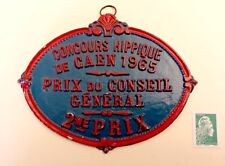 Plaque de concours hippique CAEN 1965 Calvados Normandie - en fonte d'alu cheval, usado comprar usado  Enviando para Brazil