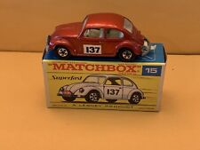 Matchbox Superfast No. 15 etiquetas Volkswagen Red Body “137” com caixa comprar usado  Enviando para Brazil
