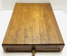 Vintage Butcher Block Footed Cutting Board w/ Knife Drawer 16 x 12 for sale  Shipping to South Africa