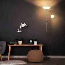 HOMCOM Modern Floor Reading Lamp 2 Adjustable Heads Light Steel Base Living Room for sale  Shipping to South Africa