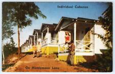 1940-50's SKY-HI LODGE POCONOS HONEYMOON LANE CABANAS COTTAGES CABINS POSTCARD, used for sale  Shipping to South Africa