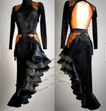 L1838  women Competition samba  Latin/Rhythm Rumba dress UK 8 US 6 black for sale  Shipping to South Africa