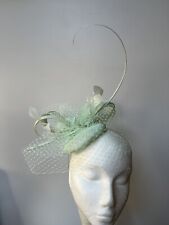 Mint sinamay fascinator for sale  FERRYHILL