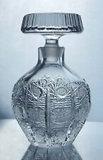 Frasco de perfume vintage tcheco boêmio vidro transparente corte cristal, usado comprar usado  Enviando para Brazil