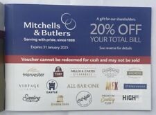 Mitchells butlers voucher for sale  MORDEN