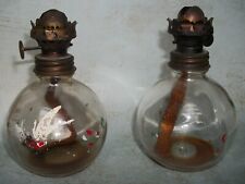 3 lamps glass oil clear for sale  Seaside