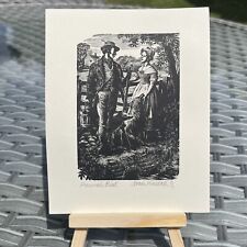 JOAN HASSALL 'Hannah Bunt' Small Signed Original Wood Engraving Print 12cmx14cm, used for sale  Shipping to South Africa