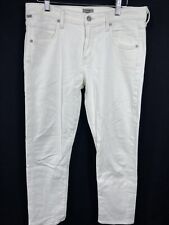 NOVOS Cidadãos da Humanidade Elsa Mid Rise Slim Fit Crop Jeans em Sal Marinho Branco 28, usado comprar usado  Enviando para Brazil
