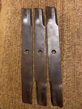 John Deere 420 430 60" Mower set of 3 Blades M141785 JD OEM Nice Shape for sale  Shipping to South Africa