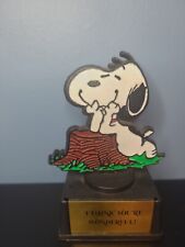 FIGURA TROFEO PEANUTS SNOOPY 1971 VINTAGE "CREO QUE ERES MARAVILLOSO" AVIVA segunda mano  Embacar hacia Argentina