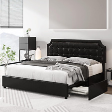 bed upholstered king platform for sale  Monroe