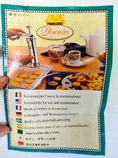 MARCATO Biscuit Cookie Press With 20 Design Discs & Booklet Made in Italy, used for sale  Shipping to Canada