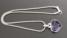 Collar Colgante Corazón Plata Cristal Púrpura Oceánico Tanzanita Swarovski. #1054 segunda mano  Embacar hacia Argentina