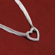 QVC Diamonique Sterling 1,05ct tw colar de coração com várias correntes joias usadas comprar usado  Enviando para Brazil