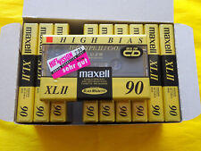 10x MAXELL XL II 90 Cassette Tapes 1994 + OVP + SEALED + In Box + comprar usado  Enviando para Brazil