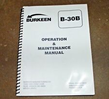 BURKEEN B30B Vibratory Plow Trencher Operation Operator Manual maintenance owner for sale  Shipping to Canada