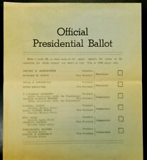 1956 US Historical Ballot Presidential Election Eisenhower Nixon Republicans, used for sale  Shipping to South Africa