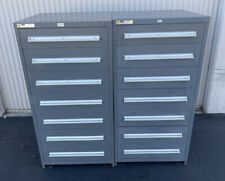 2 Stanley Vidmar 7-Drawer Industrial Tool Cabinets 30" X 27-3/4" X 59-1/4” for sale  San Bernardino