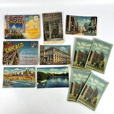 Lote de cartões postais antigos de Chicago e livreto dobrável recordações Curteich-Chicago Chicago comprar usado  Enviando para Brazil