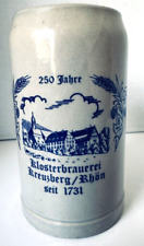 Usado, Cerveja alemã 1 litro Stein grés vintage Klosterbrauerei Kreuzberg Rhon 1731 comprar usado  Enviando para Brazil