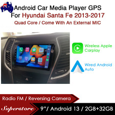 9” CarPlay Android 13 Auto Car Stereo GPS Head Unit For Hyundai Santa Fe 13-17 for sale  Shipping to South Africa