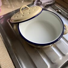 Vintage cream enamel for sale  Shipping to Ireland