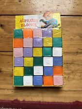 Vintage New Old Stock 1950/60s Plastic Coloured Alphabet Blocks Empire Made MCM for sale  Shipping to South Africa
