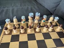 Wood chessboard set for sale  Shipping to Ireland