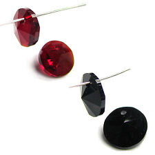 Used, Swarovski Elements Crystal 6200 Rivoli Pendant Charm 6mm/8mm many color for sale  Shipping to South Africa
