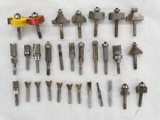 Lot of 30 Used Assorted 1/4" Shaft Router Bits., used for sale  Shipping to South Africa