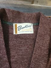Cardigã Brentwood Sportswear marrom sólido 100% lã território virgem em excelente estado usado comprar usado  Enviando para Brazil