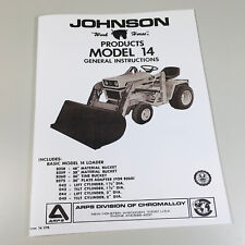 JOHNSON 14 LOADER TRACTOR OWNERS OPERATORS MANUAL INSTRUCTIONS PARTS CATALOG for sale  Brookfield