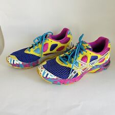 Tênis de corrida Asics Gel Noosa Tri7 T264N feminino tamanho 9.5 amarelo roxo comprar usado  Enviando para Brazil