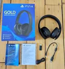 Sony PS4 Gold Wireless Headset Boxed with Dongle , used for sale  Shipping to South Africa