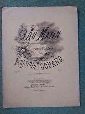 GODARD, Benjamin – Au Matin, Op. 83 for piano. Sheet music. for sale  Shipping to South Africa