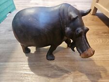 Carved wooden hippo for sale  HAYLING ISLAND