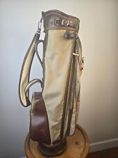 VTG. SPALDING CANVAS WITH LEATHER ACCENTS GOLF CLUB CARRY BAG for sale  Shipping to South Africa