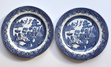 Churchill England Willow Blue and White Dinner Plate 10.25" Set of 2 for sale  Shipping to South Africa