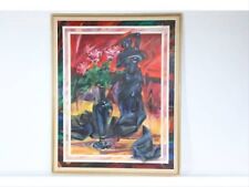 HANNES DU PLESSIS OIL ON BOARD 211 X 96CM South African fine artist Large framed for sale  South Africa 