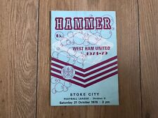 Football programmes west for sale  KINGSTON UPON THAMES