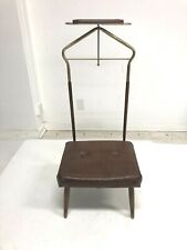 Vintage VALET BUTLER CHAIR armario marrón vinilo madera mediados de siglo moderno retro 60 segunda mano  Embacar hacia Argentina