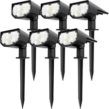 US 6 Pack 12-LED Solar Spotlights Landscape Lights Outdoor Garden Pathway Lamps for sale  Shipping to South Africa