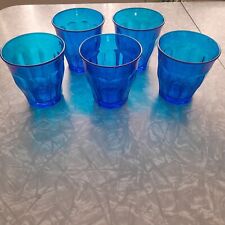 Copos de água suco cor azul Duralex Picardie # 16 copos conjunto de 5 comprar usado  Enviando para Brazil