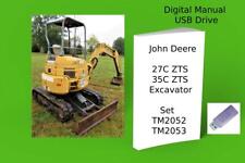 John Deere 27C ZTS and 35C ZTS Excavator Tests & Technical Manual  Set TM2052 for sale  Marshfield
