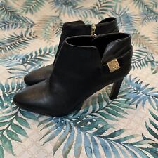 Vince Camuto Boots Womens 10 M Lokarie Ankle Bootie Black Leather Stiletto for sale  Shipping to South Africa