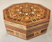Caixa articulada vintage octogonal forrada de madeira para marchetaria comprar usado  Enviando para Brazil