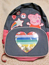 Mochila Peppa Pig Rainbow Hearts tamanho completo 16" infantil comprar usado  Enviando para Brazil